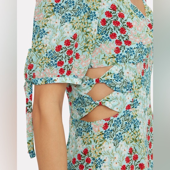 INTERMIX Nessa Silk Floral High-Low Dress size 0 - Picture 5 of 13